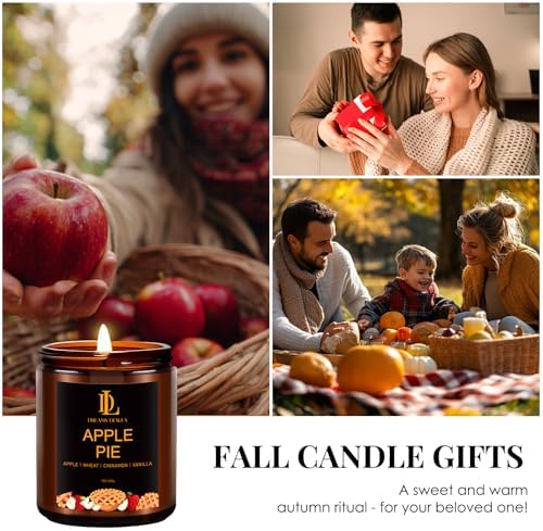 Fall Candle, Apple Pie Scented for Home, 7oz Soy Wax, alternate view 3
