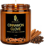 Fall Candle, Cinnamon Clove Scented for Home, 7oz Soy Wax