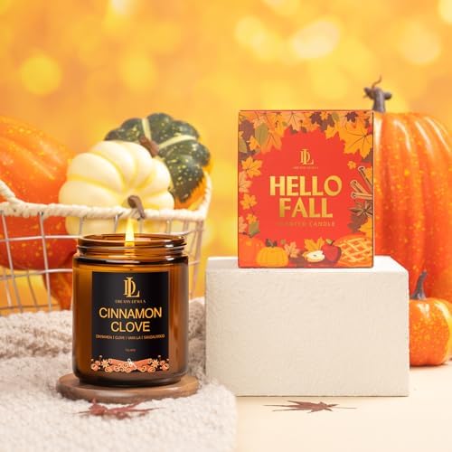 Fall Candle, Cinnamon Clove Scented for Home, 7oz Soy Wax, alternate view 4