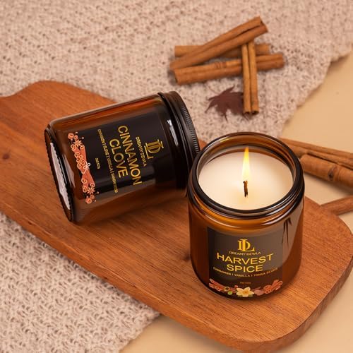 Fall Candle, Cinnamon Clove Scented for Home, 7oz Soy Wax, alternate view 6