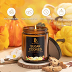Fall Candle, Sugar Cookies Scented for Home, 7oz Soy Wax, alternate view 2
