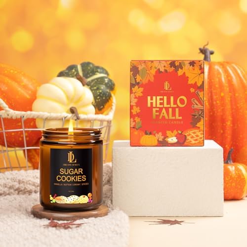 Fall Candle, Sugar Cookies Scented for Home, 7oz Soy Wax, alternate view 4