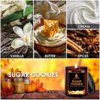 Fall Candle, Sugar Cookies Scented for Home, 7oz Soy Wax, alternate view 5