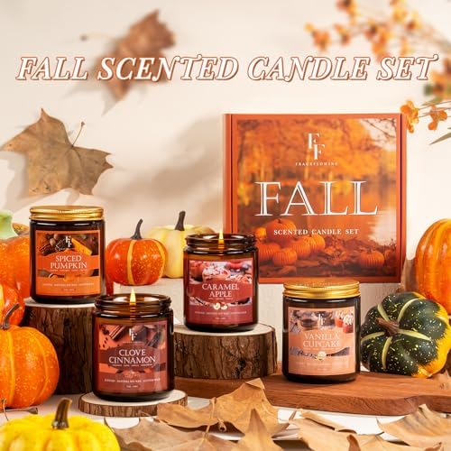 Fall Candles Set, 8 Pack Candles for Home Scented Natural Soy Wax, Autumn Gifts Set for Women Men, Fall, alternate view 6