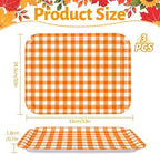 Fall Checked Serving Platters Set, Serving Trays, 3Pack, 13x10Inch in 13x10Inch in 3pcs Fall Checked, alternate view 3