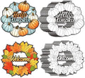 Fall Coloring Wreath Crafts Thanksgiving Activities for Kids 24PCS
