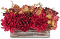 Fall Decor Autumn Harvest Floral Centerpiece with Artificial Peony Chrysanthemum Hydrangea Flowers Berries