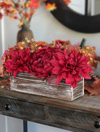 Fall Decor Autumn Harvest Floral Centerpiece with Artificial Peony Chrysanthemum Hydrangea Flowers Berries, alternate view 6