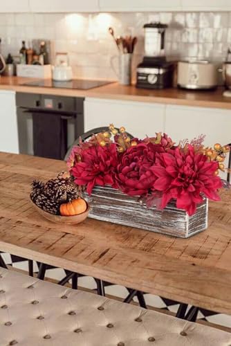 Fall Decor Autumn Harvest Floral Centerpiece with Artificial Peony Chrysanthemum Hydrangea Flowers Berries, alternate view 7