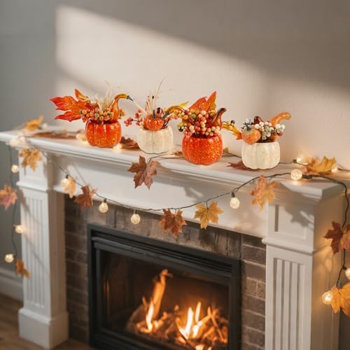 Fall Decorations for Home Table Centerpiece Fake Pumpkin Decor, alternate view 5