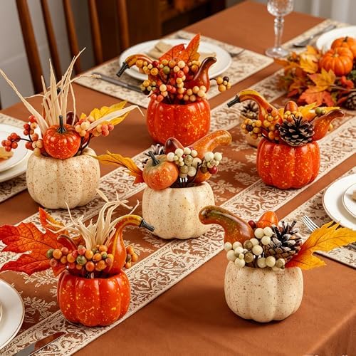 Fall Decorations for Home Table Centerpiece Fake Pumpkin Decor, alternate view 6