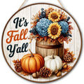 Fall Decorations Wooden Hanging Sign for Home, It's Fall Y'all Pumpkin Sign