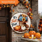 Fall Decorations Wooden Hanging Sign for Home, It's Fall Y'all Pumpkin Sign, alternate view 2