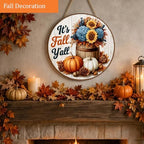 Fall Decorations Wooden Hanging Sign for Home, It's Fall Y'all Pumpkin Sign, alternate view 6