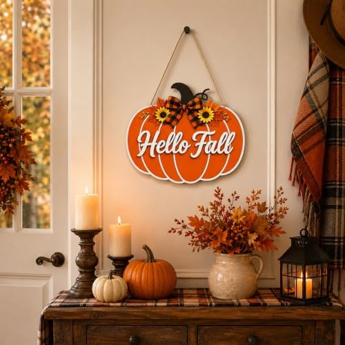 Fall Door Welcome Sign for Home Decor Hanger, alternate view 4