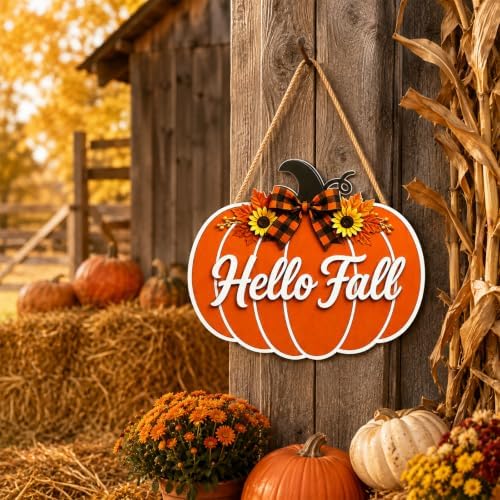 Fall Door Welcome Sign for Home Decor Hanger, alternate view 5