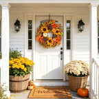 Fall Front Door Wreath 24 Inch Autumn Wreaths, alternate view 2