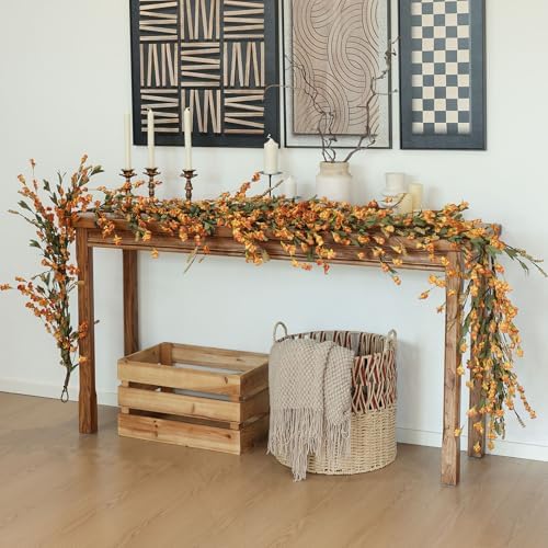 Fall Garland Artificial Flower Garlands 6 Feet Fake Wildflower Floral Garland Hanging Vines Flowers Decorations, alternate