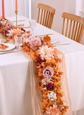 Fall Garland for Mantle, 5.5Ft Eucalyptus Garland with Flowers