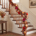 Fall Garland for Mantle with Flower, 6ft, Fall Decorations for Home, alternate view 6