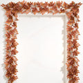Fall Garland Maple Leaf, Orange&White, 5.9Ft/Piec Artificial Autumn Foliage Garland Thanksgiving Decor,2 Pack