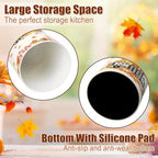 Fall Kitchen Decor, Ceramic Fall Truck Pumpkin Utensil Holder, alternate view 6