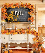 Fall Maple Leaves, 6ft Artificial Autumn Foliage Thanksgiving Decor for Home, Wedding, Fireplace, Party, alternate view 7