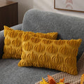 Fall Pillow Covers 12x20 2Pcs Yellow Pumpkin Fall Decoration for Home