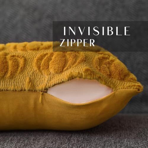 Fall Pillow Covers 12x20 2Pcs Yellow Pumpkin Fall Decoration for Home, alternate view 3