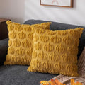 Fall Pillow Covers 16x16 2Pcs Yellow Pumpkin Fall Decoration for Home