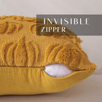 Fall Pillow Covers 16x16 2Pcs Yellow Pumpkin Fall Decoration for Home, alternate view 3