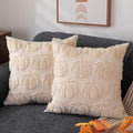 Fall Pillow Covers 18x18 2Pcs Beige Pumpkin Fall Decorations for Home