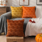 Fall Pillow Covers 26x26 2Pcs Rust Pumpkin Fall Decorations for Home, alternate view 2