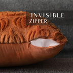 Fall Pillow Covers 26x26 2Pcs Rust Pumpkin Fall Decorations for Home, alternate view 3