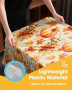 Fall Pumpkin Plastic Table Cloth Disposable, 4 Pack, 54 x 108 in, alternate view 3