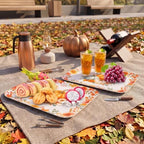 Fall Pumpkin Serving Trays, Pumpkin Serving Platters, 3Pack, 13x10 in Large in 3Pcs Fall Pumpkin Floral, alternate view 5