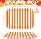 Fall Serving Platters Set, Serving Trays, 3Pack, 13x10Inch in 13x10Inch in 3pcs Fall Striped Plaid, alternate view 3