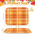 Fall Serving Trays, Fall Serving Platters, 4Pack, 13x10 Inch in 13x10 Inch in 4pcs Fall Leaves Pumpkin, alternate view 3
