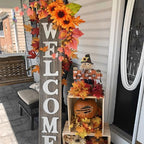 Fall Swag Artificial Flowers for Autumn Decoration Orange Artificial Sunflowers Maple Leaf Hanging Floral Swag, alternate