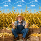 Fall Tablecloth Roll, Thanksgiving Cornfield Stalk Backdrop, alternate view 4
