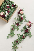 Fall Wedding Chair Decorations Marsala Blush Aisle Flowers, alternate view 6
