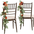 Fall Wedding Chair Decorations Orange Terracotta Aisle Flower
