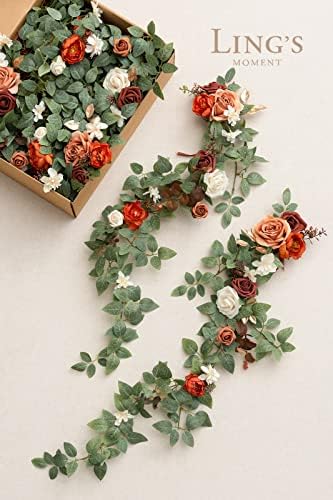 Fall Wedding Chair Decorations Orange Terracotta Aisle Flower, alternate view 2