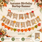 Fall Wildflower Garland Burlap Floral Birthday Banner, alternate view 2