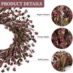 Fall Wreath, 24 Inch Fall Wreaths for Front Door, alternate view 2