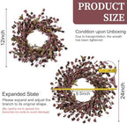 Fall Wreath, 24 Inch Fall Wreaths for Front Door, alternate view 3