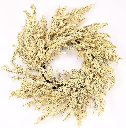 Fall Wreath Artificial 24 inch White Berry Wreaths