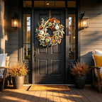 Fall Wreath for Front Door 20 Inch Autumn Wreath, alternate view 5
