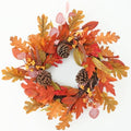 Fall Wreaths for Front Door 19 inch Fall Wreath Artificial Maple Leaves Pine Cones with Berry Autumn Leaf