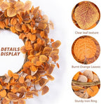 Fall Wreaths for Front Door 22 Inch Autumn Outdoor Wreath, alternate view 2